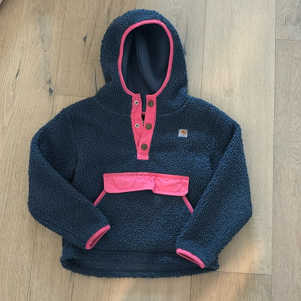 Carhartt Girls Fleece Pullover Jacket Size 5